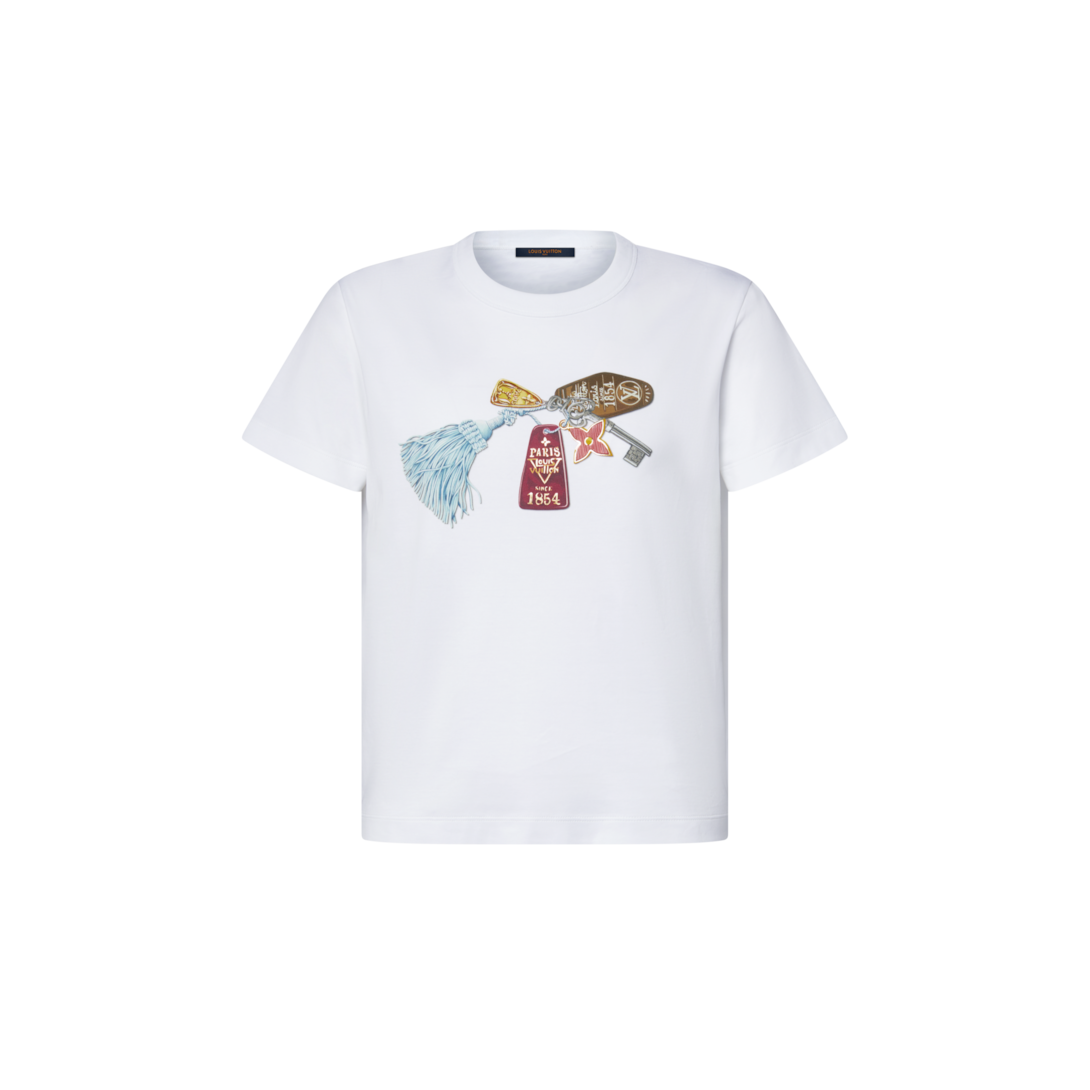 ルイヴィトン LOUIS VUITTON LVグローブ 1A9LPK フライト・モード アパレル チェーン 半袖Ｔシャツ コットン ホワイト LOUIS VUITTON - ルイヴィトン LOUIS VUITTON LVグローブ 1A9LPK